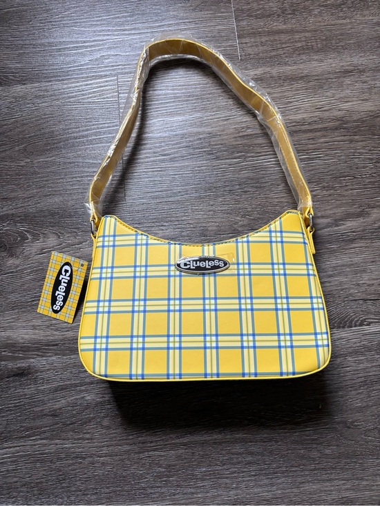 Clueless Handbags - Clueless Yellow Plaid Shoulder Bag